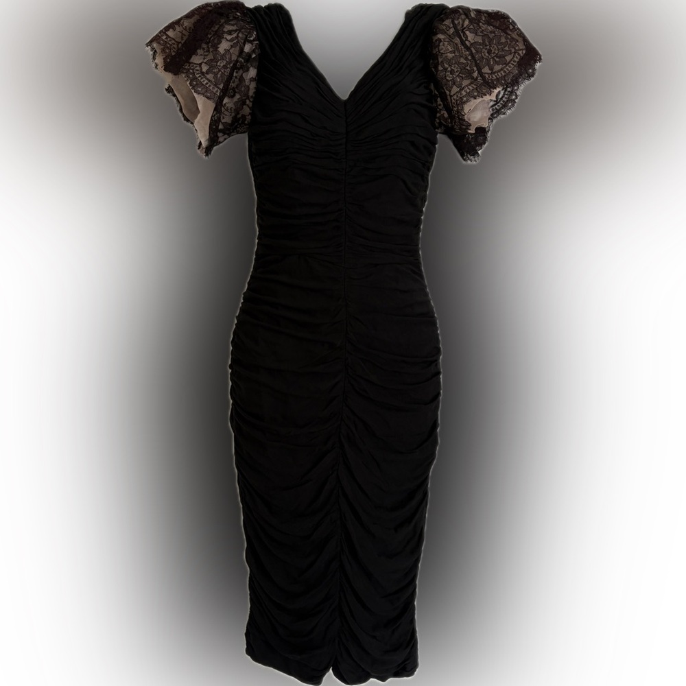 1950s/60s wiggle dress black